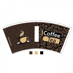 Ventilador de taza de papel de taza de diseño de café popular para taza de papel de 4OZ