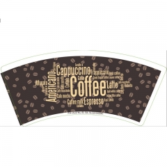 2.5OZ Custom Printed Coffee Cup Paper Fan