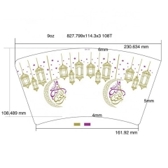 Ventaglio a tazza di carta da caffè a parete singola da 9 once di nuovo design per bere caldo