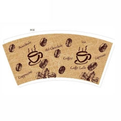Hersteller kundenspezifischer gestanzter Pappbecher Fan für Kaffeetasse