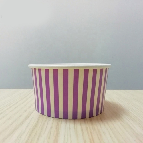 Vaso de papel de helado desechable reciclado de grado alimenticio