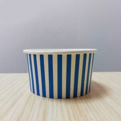 Vaso de papel de helado desechable reciclado de grado alimenticio