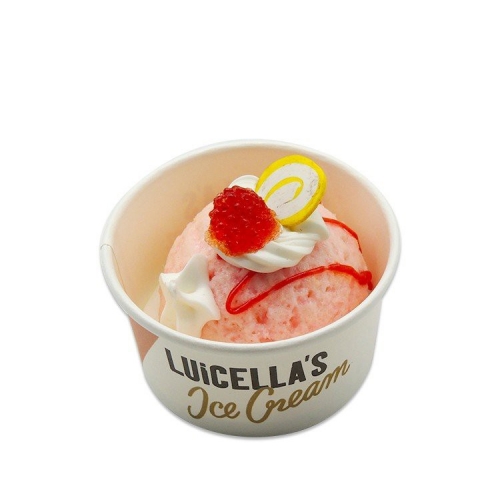 Tasses de crème glacée en papier de conception personnalisée Tasses de cornet de crème glacée de bande dessinée