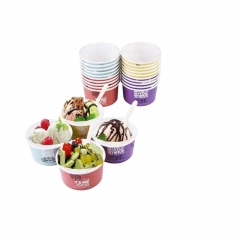 生分解性のCustomizedPrintedIce Cream / Frozen Yorgurt Paper Cup