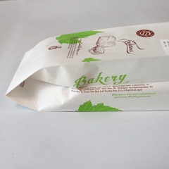 Eco Friendly Food Packaging Logo Printed Clear Front Paper Bread Bags