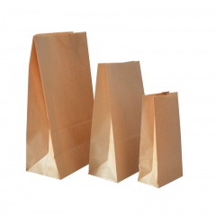 Einweg-Papiertüte mit quadratischem Boden