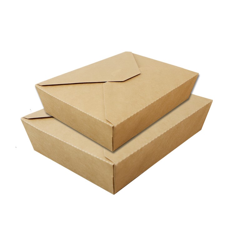 Fast-Food-Verpackungen zum Mitnehmen Salat-Snack-Papier-Verpackungsboxen aus Kraftpapier