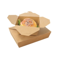 Fast-Food-Verpackungen zum Mitnehmen Salat-Snack-Papier-Verpackungsboxen aus Kraftpapier