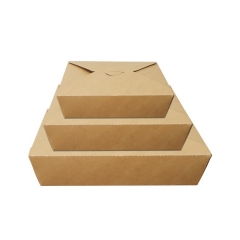 Imballaggio per fast food scatole da imballaggio in carta per snack da asporto kraft