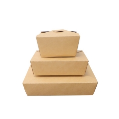 Fast food packaging take away salad snack paper packing boxes kraft