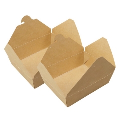 Fast food packaging take away salad snack paper packing boxes kraft