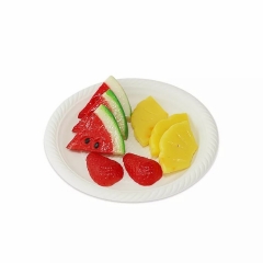 8 Inch Cornstarch Plate Biodegradable Food Disposable Round Cornstarch Dish Plate