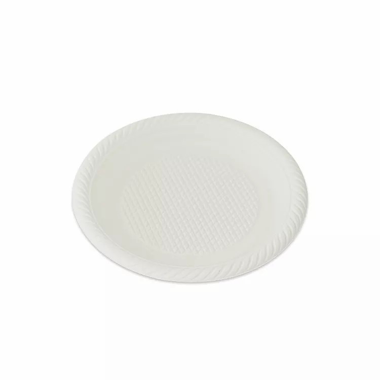 Plato redondo disponible biodegradable de la maicena de la comida de la placa de la maicena de 8 pul...