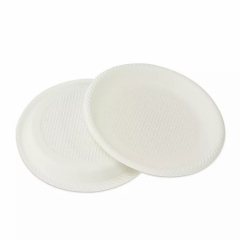 Plato redondo disponible biodegradable de la maicena de la comida de la placa de la maicena de 8 pulgadas
