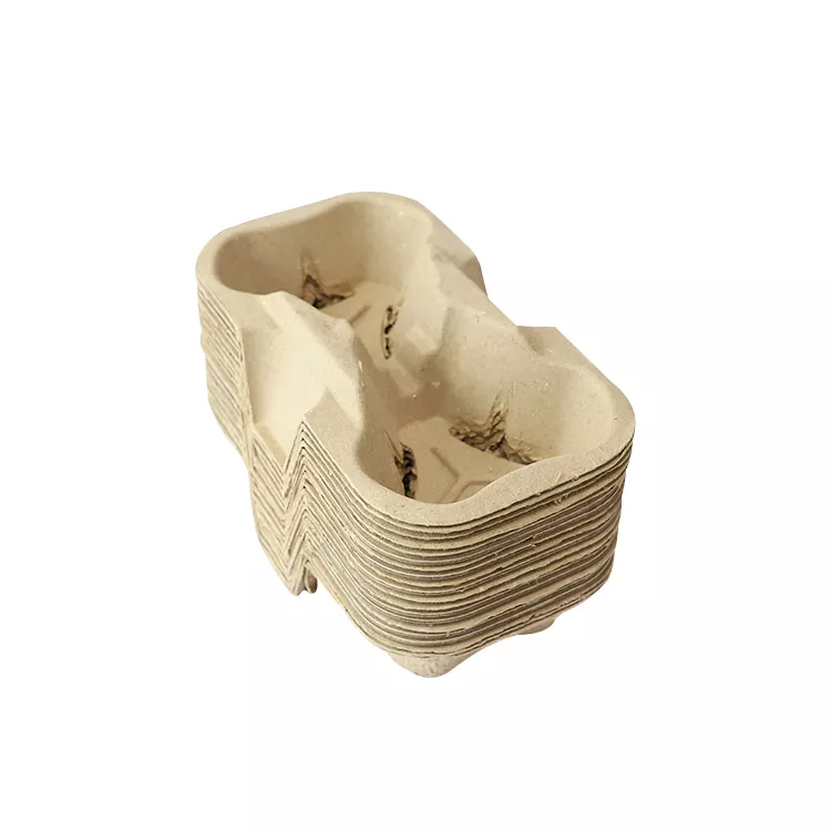 Paper Pulp Takeaway Carrier Tray Coffee Paper Cup Holder Tray