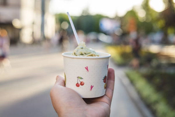 Paper Ice Cream Cup With Lid