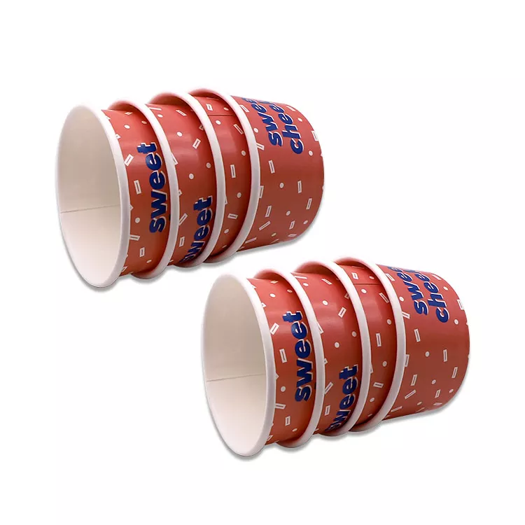 New Style Eco Friendly Custom Ice Cream Paper Cup Bowl mit Deckel