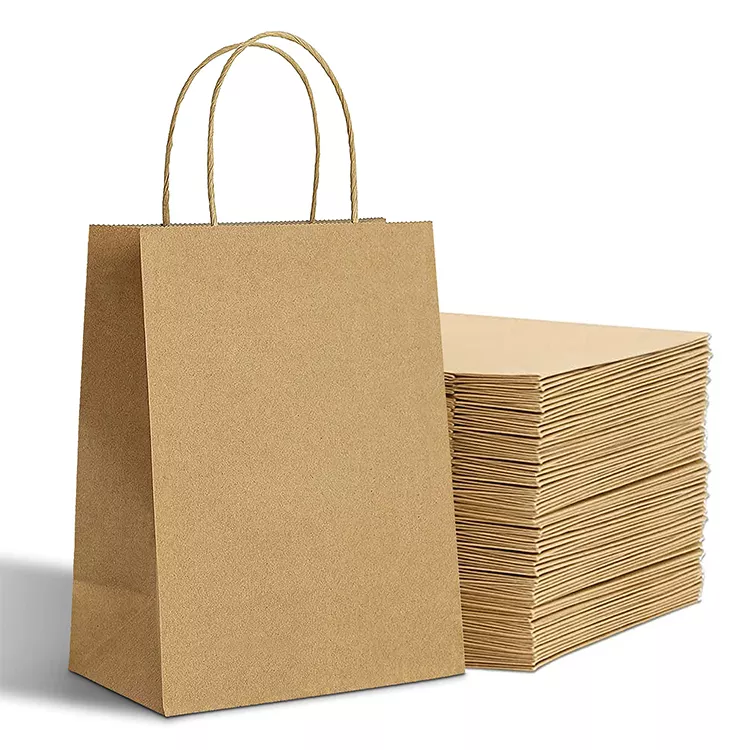 Custom logo food packaging printed kraft paper bag