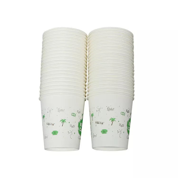 100% Disposable Plastic Free Paper Cup Single Wall Paper Coffee Cup
