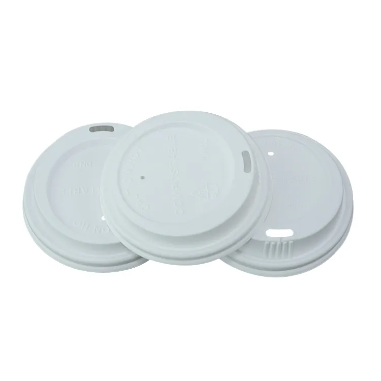 Eco-friendly paper coffee cup PLA lids disposable pla cup lid