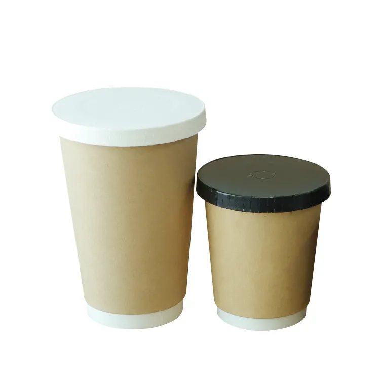 Tampas de papel para copos de café quente biodegradáveis compostáveis