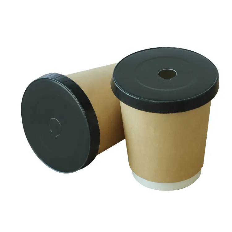 Tapas de papel para tazas de café calientes biodegradables compostables