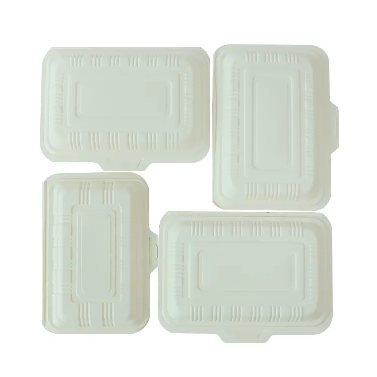 Food packaging containers microwaveable cornstarch clamshell cornstarch food disposable container
