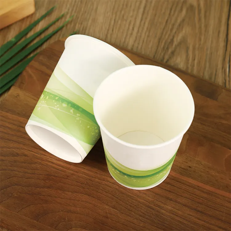 Custom printed disposable water based coating paper cups with logo