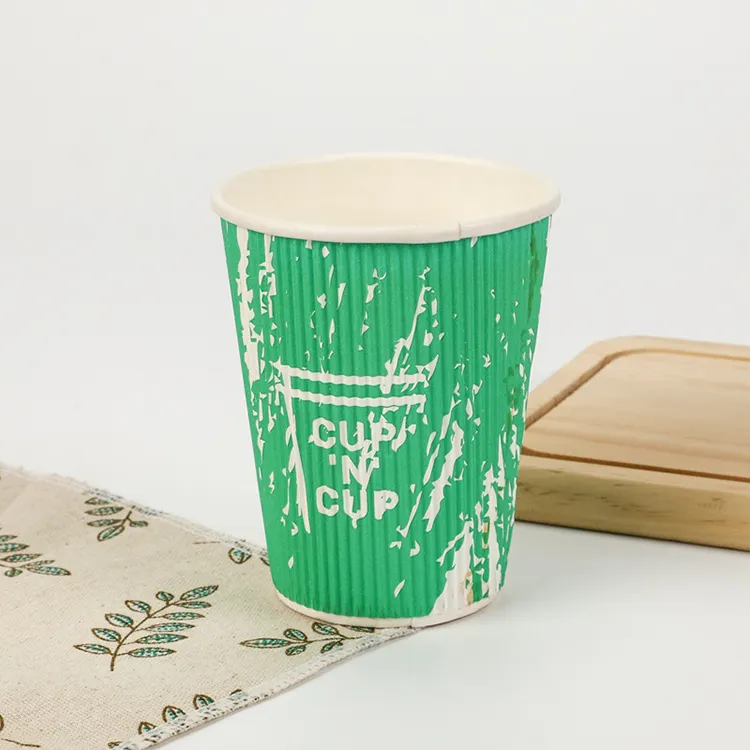 Custom printed disposable water based coating paper cups with logo