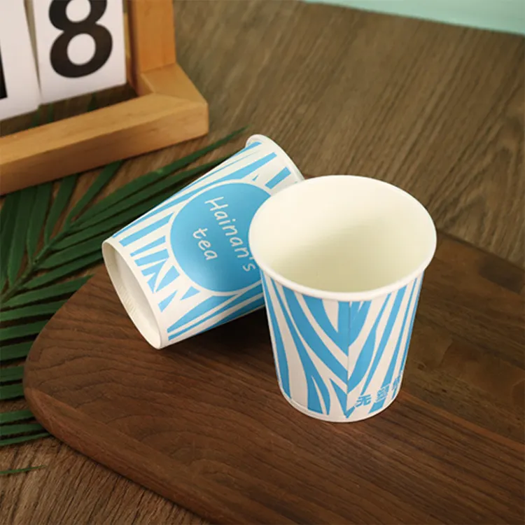 Custom printed disposable water based coating paper cups with logo