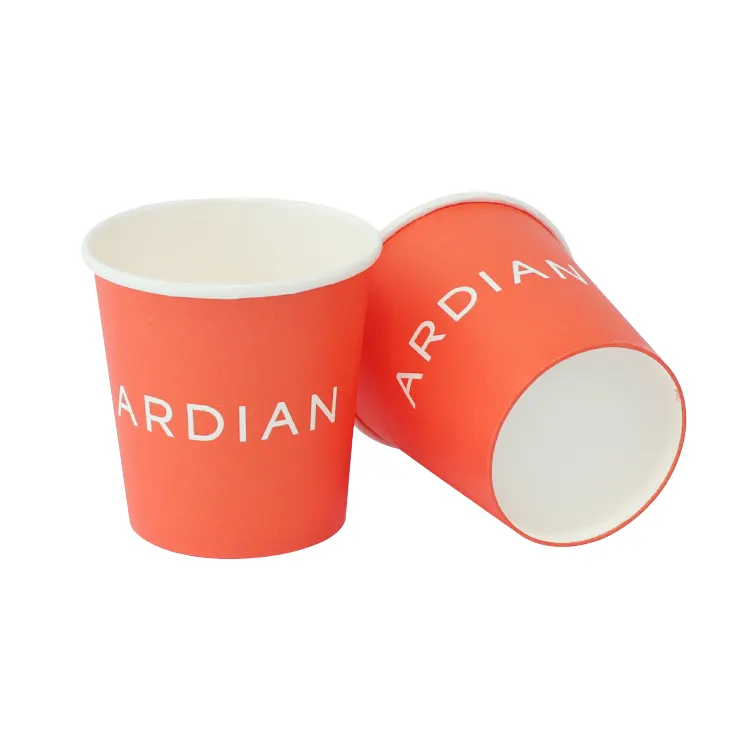 Custom printed disposable water based coating paper cups with logo