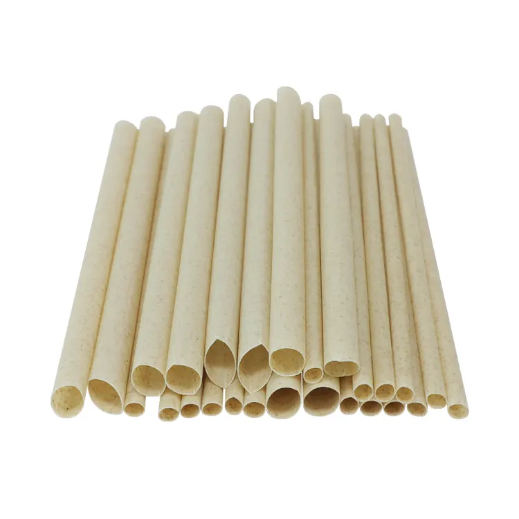 2023 Hot Sale Compostable Fashion Sugarcane Straws Sugarcane Bagasse Paper Pulp Straws