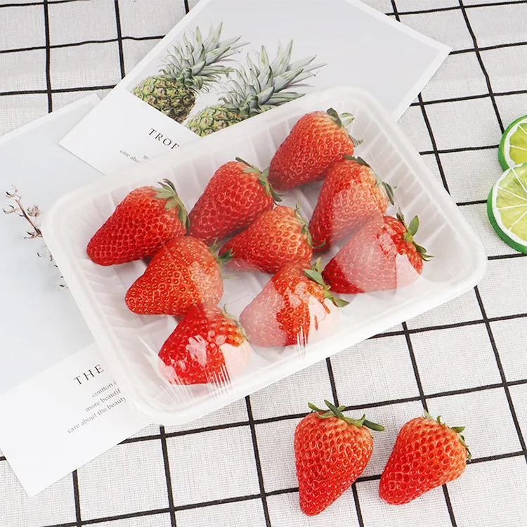 Custom Disposable Biodegradable Cornstarch Rectangle Food Tray