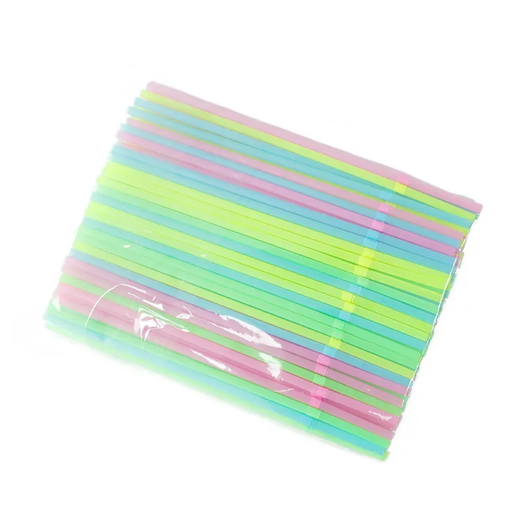 Custom 100% biodegradable cornstarch PLA disposable straw eco friendly 9mm 8mm plastic straws