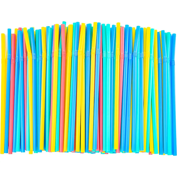 Custom 100% biodegradable cornstarch PLA disposable straw eco friendly 9mm 8mm plastic straws