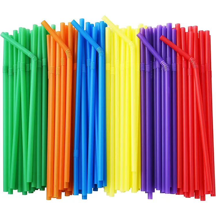 Custom 100% biodegradable cornstarch PLA disposable straw eco friendly 9mm 8mm plastic straws