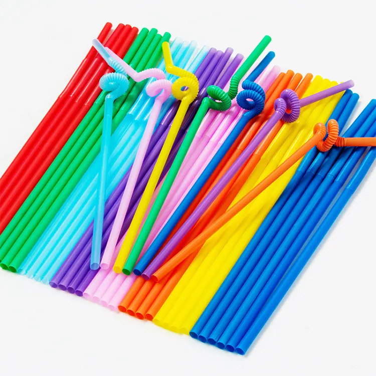 Custom 100% biodegradable cornstarch PLA disposable straw eco friendly 9mm 8mm plastic straws