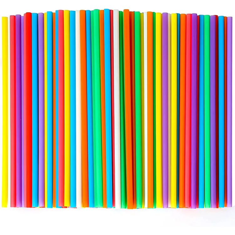 Custom 100% biodegradable cornstarch PLA disposable straw eco friendly 9mm 8mm plastic straws