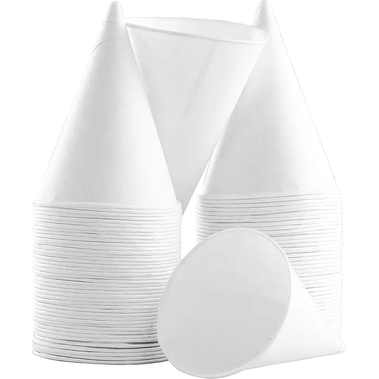 Vaso de papel de cono de nieve desechable de 6 oz para helado