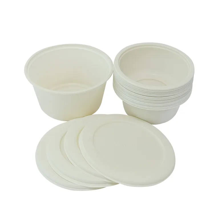 Custom Disposable Cornstarch Food Container Bowl Corn Starch Biodegradable Cornstarch Soup Bowl