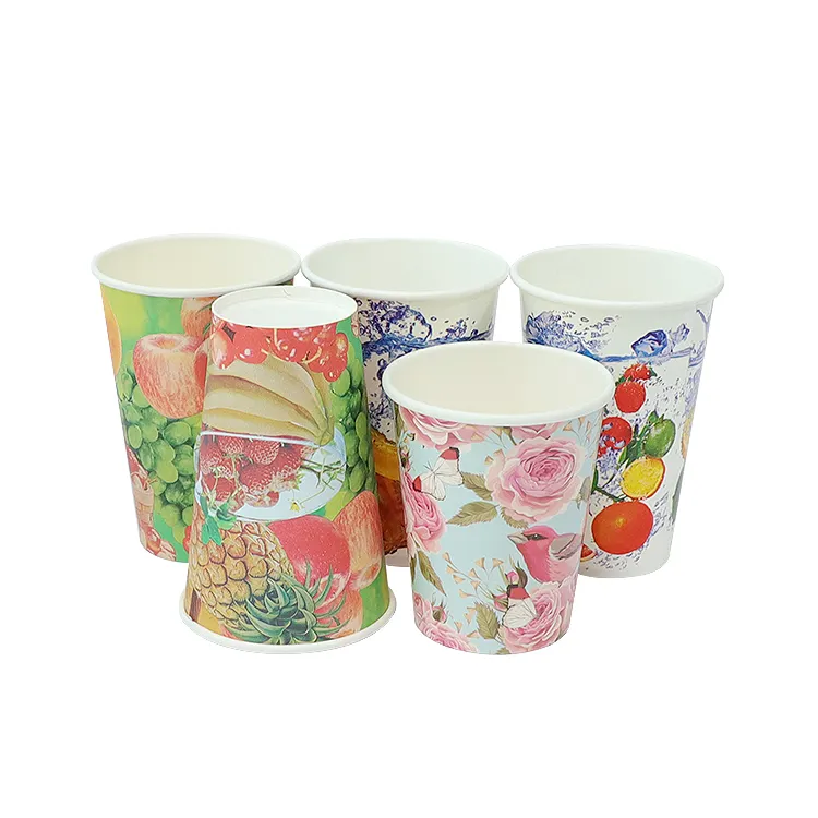 Disposable double PE Coated Cold Drink Paper Cup