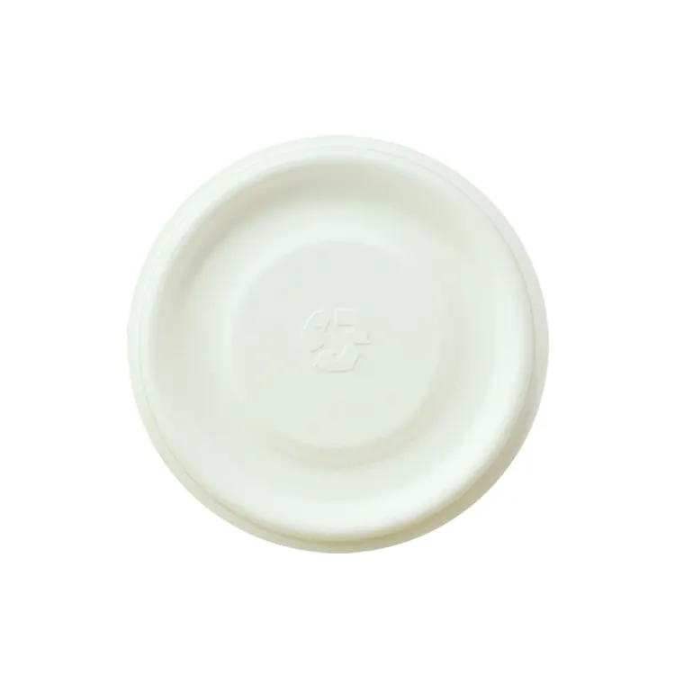 Biodegradable Disposable 80mm 90mm Sugarcane Bagasse Bamboo Pulp Paper Coffee Cup Lid