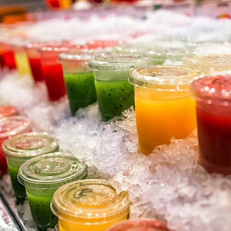 80mm 90mm PET Dome Lids Plastic Cup Cover 