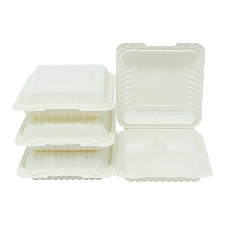 Hộp đựng bao bì thực phẩm hộp đựng bột ngô có thể dùng lò vi sóng hộp đựng bột ngô dùng một lần