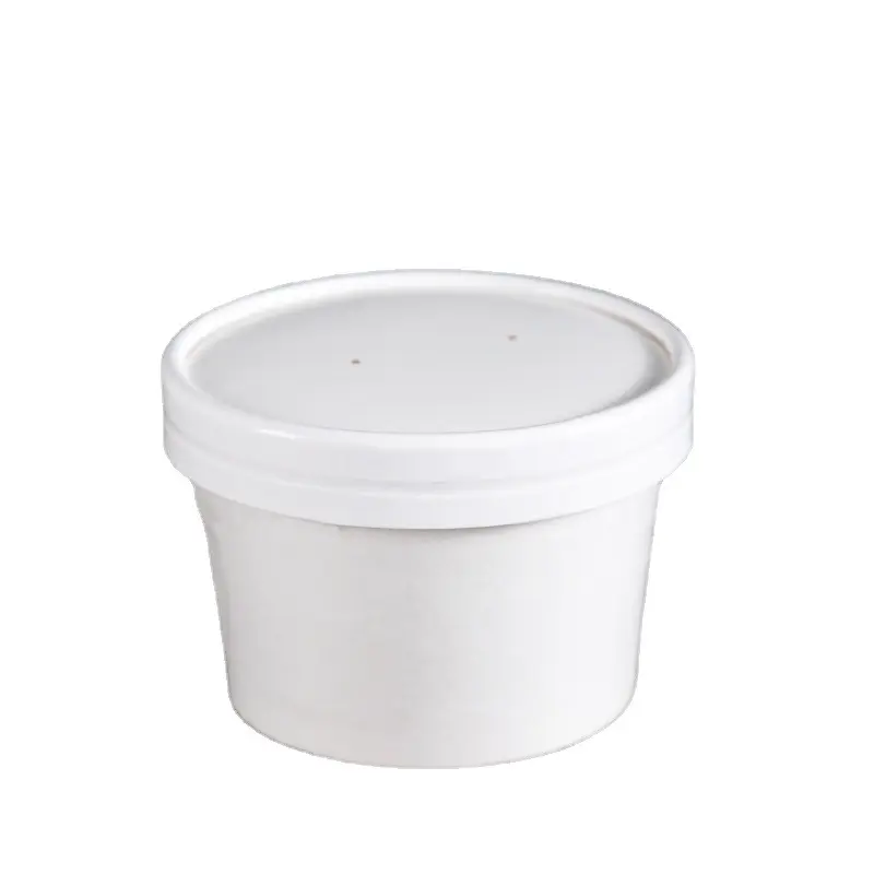 Take Away Paper Container Salad Bowls Disposable Kraft Paper Round Bowl