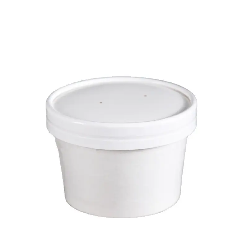 Paper salad bowl paper disposable food packing containers paper bowl with lid