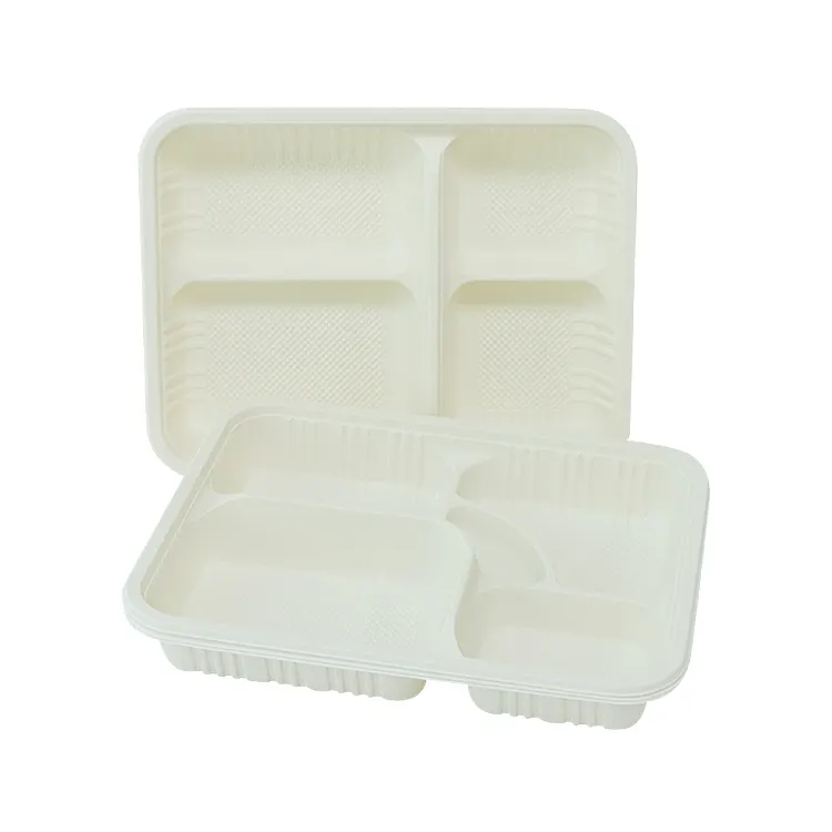 Disposable Microwaveable Cornstarch Food Tray Packaging Meat tray Cornstarch rectangle Tray