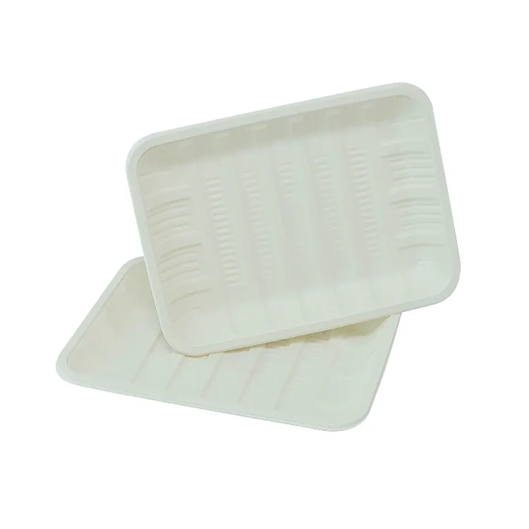 Bandeja disponible biodegradable de la comida del compartimiento de la maicena 4 para el almuerzo