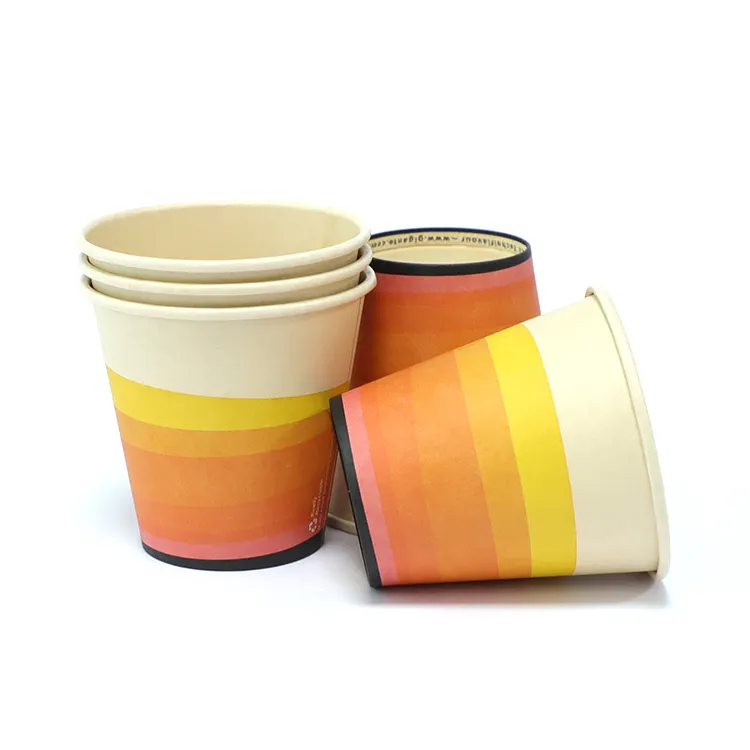 Custom logo bamboo paper hot cups paper cold cups