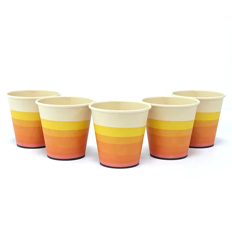 Vaso de papel de cono de nieve desechable de 6 oz para helado